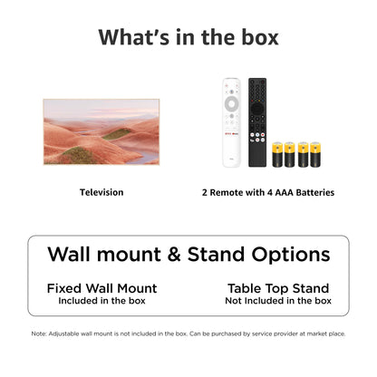 TCL 189 cm (75 inches) Frame Series 4K UHD Smart QLED Google TV 75A300W 