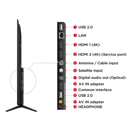 TCL 189 cm (75 inches) Metallic Bezel-Less Series 4K Ultra HD Smart LED Google TV 75V6B (Black) 