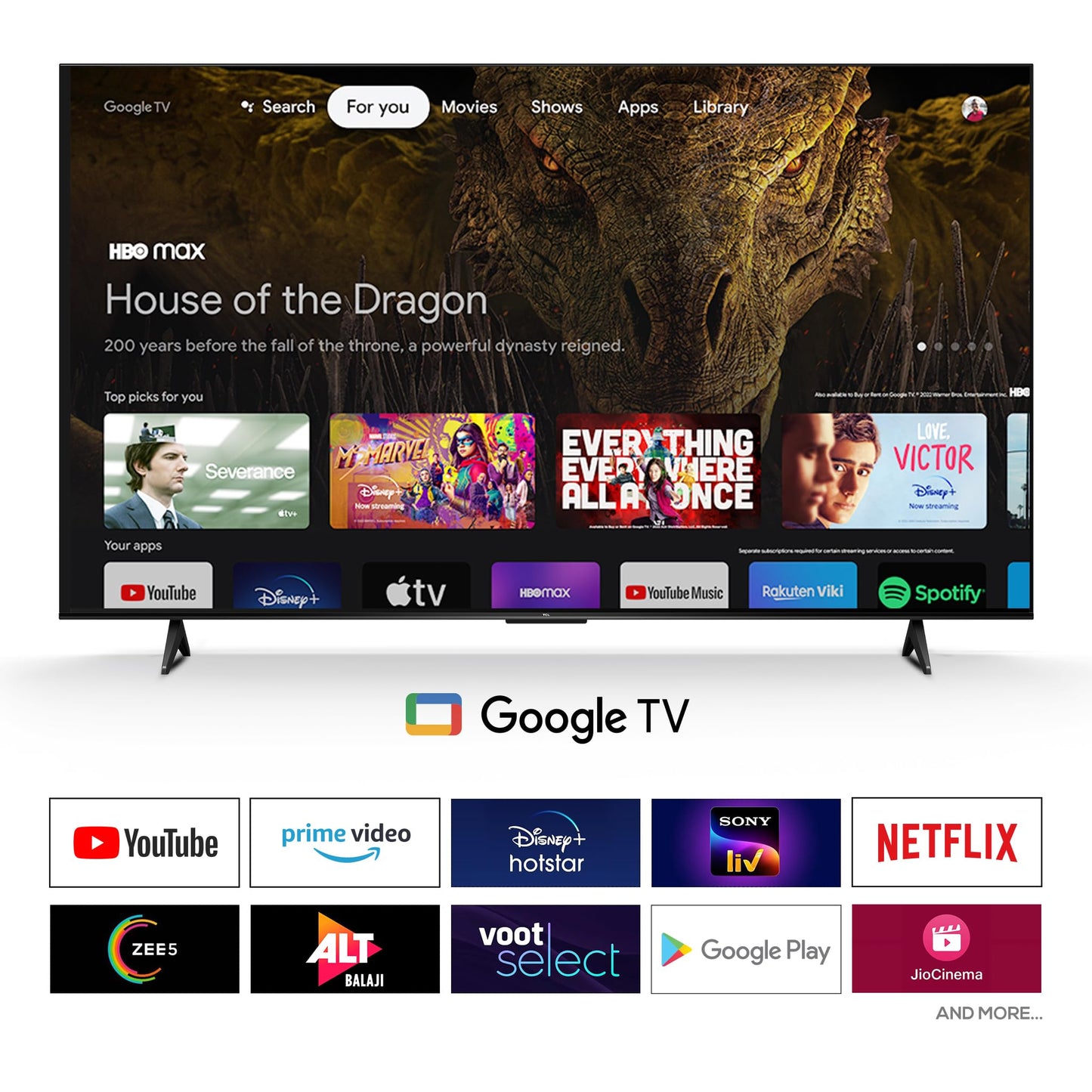 TCL 189 cm (75 inches) Metallic Bezel Less Series 4K Ultra HD Smart LED Google TV 75V6C (Black) 