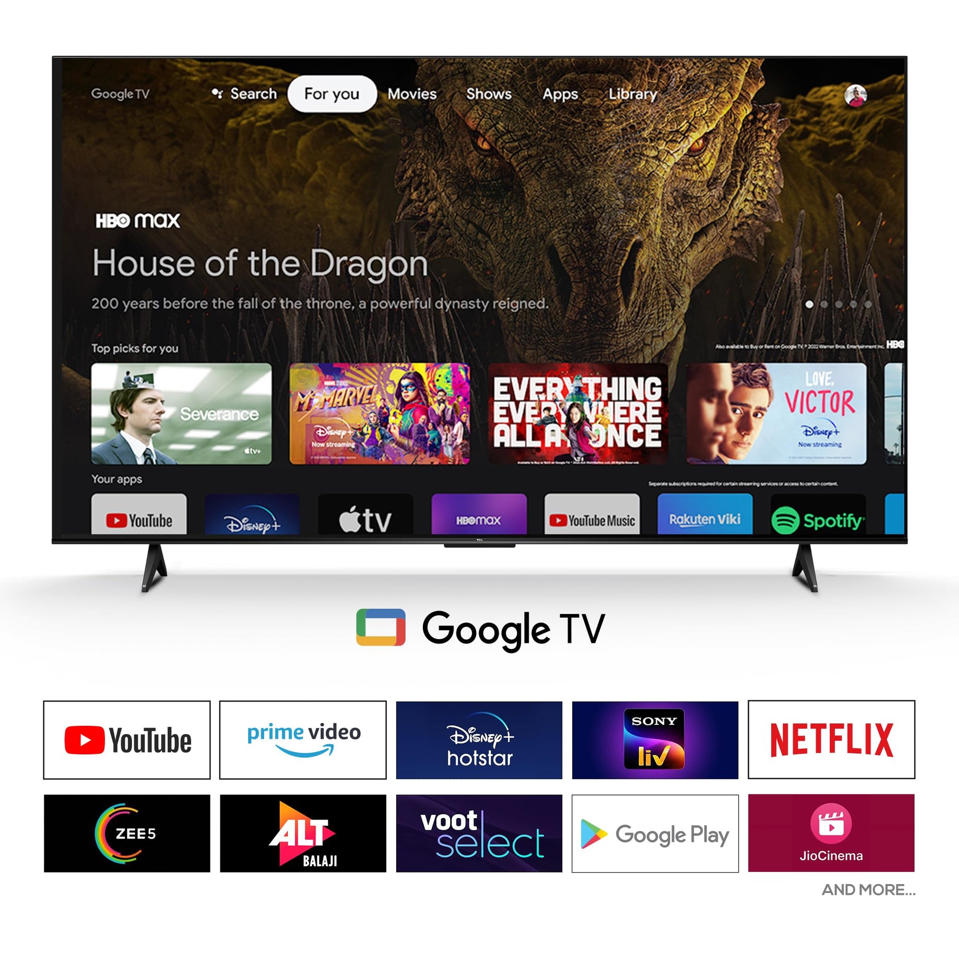 TCL 189 cm (75 inches) Metallic Bezel Less Series 4K Ultra HD Smart LED Google TV 75V6C (Black) 