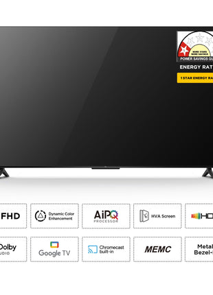 TCL 189 cm (75 inches) Metallic Bezel Less Series 4K Ultra HD Smart LED Google TV 75V6C (Black) 