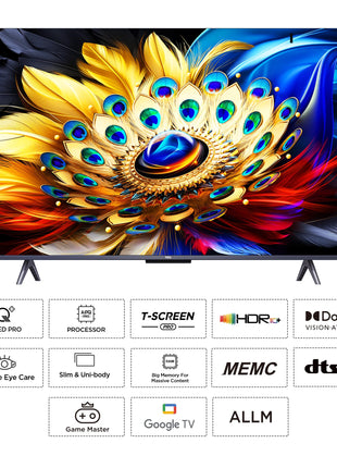 TCL 215 cm (85 inches) C655 Series 4K Ultra HD Smart QLED Google TV 85C655 (Black) 
