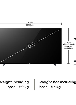 TCL 248 cm (98 inches) 4K Ultra HD Smart QD-Mini LED Google TV 98C755 (Black) 