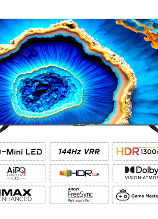 TCL 248 cm (98 inches) 4K Ultra HD Smart QD-Mini LED Google TV 98C755 (Black) 