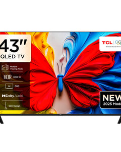 TCL 43S5K Television 43 Inch Smart TV QLED HDR 10 Google TV, Dolby Audio, Game Mode, Multiple Eye Care with Slim Design (2025 Model) 