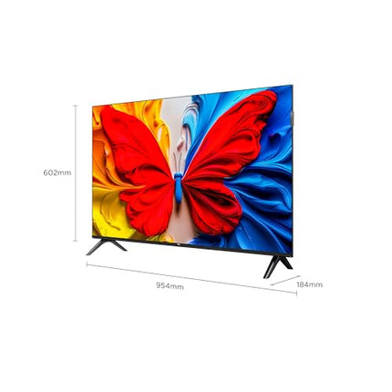 TCL 43S5K Television 43 Inch Smart TV QLED HDR 10 Google TV, Dolby Audio, Game Mode, Multiple Eye Care with Slim Design (2025 Model) 