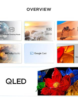 TCL 43S5K Television 43 Inch Smart TV QLED HDR 10 Google TV, Dolby Audio, Game Mode, Multiple Eye Care with Slim Design (2025 Model) 