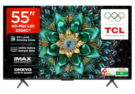 TCL 55Q6C 55 Inch 4K QD Mini LED Google TV Dolby Atmos 