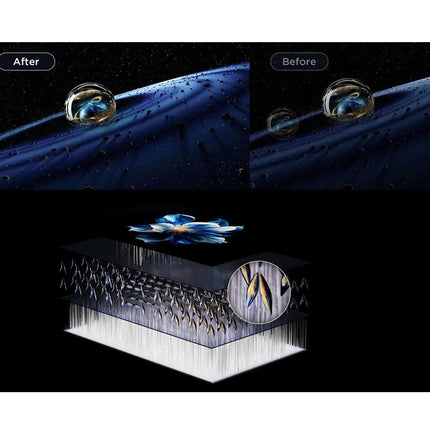 TCL 65 Inch QLED-MiniLED TV Smart Google TV, 4K Resolution, Dolby Vision Atmos, 144Hz, ONKYO 2.1 Hi-Fi System, Dolby Vision HDR, Ultra Slim Design – 65C6K (2025 Model) 