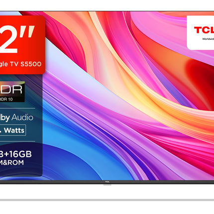 TCL 79.97 cm (32 inches) Metallic Bezel-Less S Series Full HD Smart LED Google TV 32S5500 (Black) 