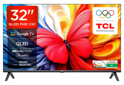 TCL 80 cms (32 inches) V5C Series Full HD Smart QLED Google TV 32V5C 