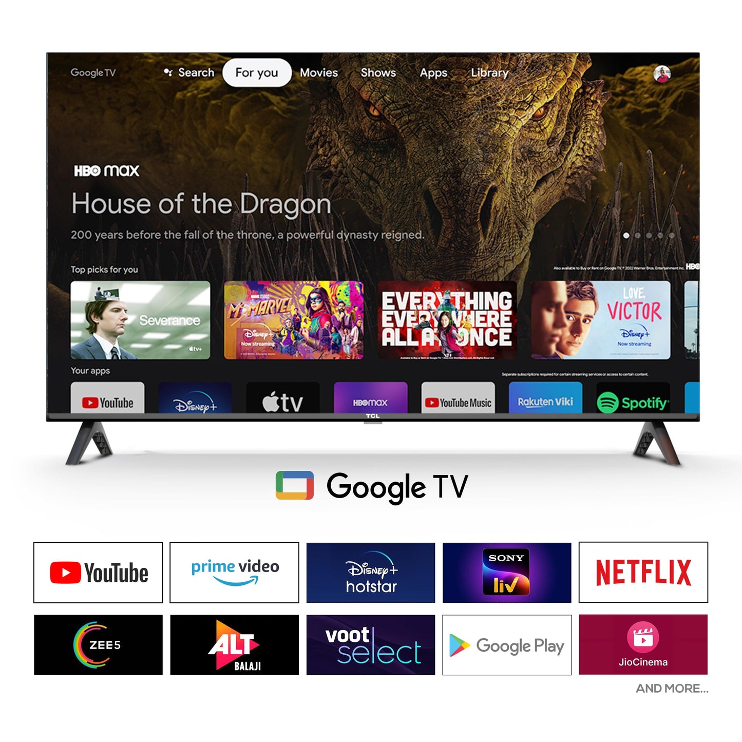 TCL 80 cms (32 inches) V5C Series Full HD Smart QLED Google TV 32V5C 