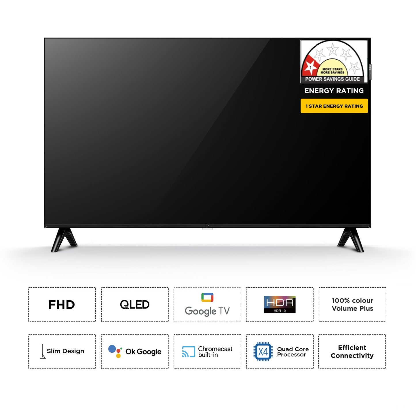 TCL 80 cms (32 inches) V5C Series Full HD Smart QLED Google TV 32V5C 