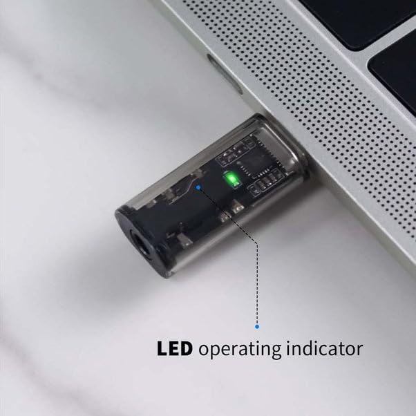 TECPHILE Transparent USB C to 3.5mm Headphone Jack Adapter Stereo Audio Type-C Aux Earphone Dongle with Hi-Fi DAC Chip, Compatible with iPhone 16, MacBook, iPad Pro, Samsung Galaxy, Pixel 4 3 2 XL 