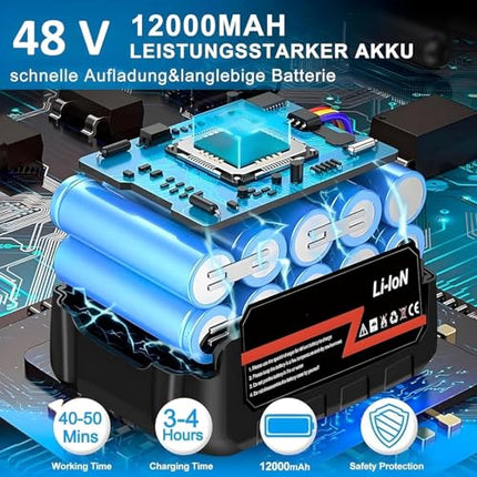 TEKCOOL Car Washer High Pressure Gun Cordless Portable Wireless Pressure Washer Gun 48V 12000mah High Pressure Water Gun for Car Wash Bike Washing Cleaning| Adjustable Nozzle and 5M Hose Pipe 