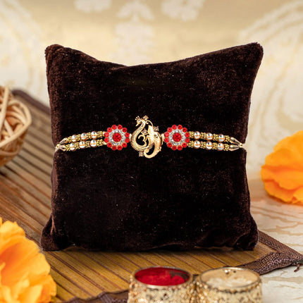 TIED RIBBONS Men Rakhi Gifts For Brother - Premium Rakhi With Rakshabandhan Wooden Pen Stand Greeting Card- Rakhi For Brother 