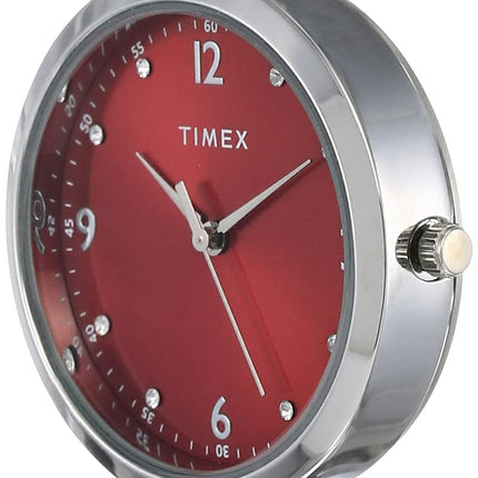 TIMEX Women Tw000 X 203 Analog, dial_Color -Red, Band_Color-Silver 