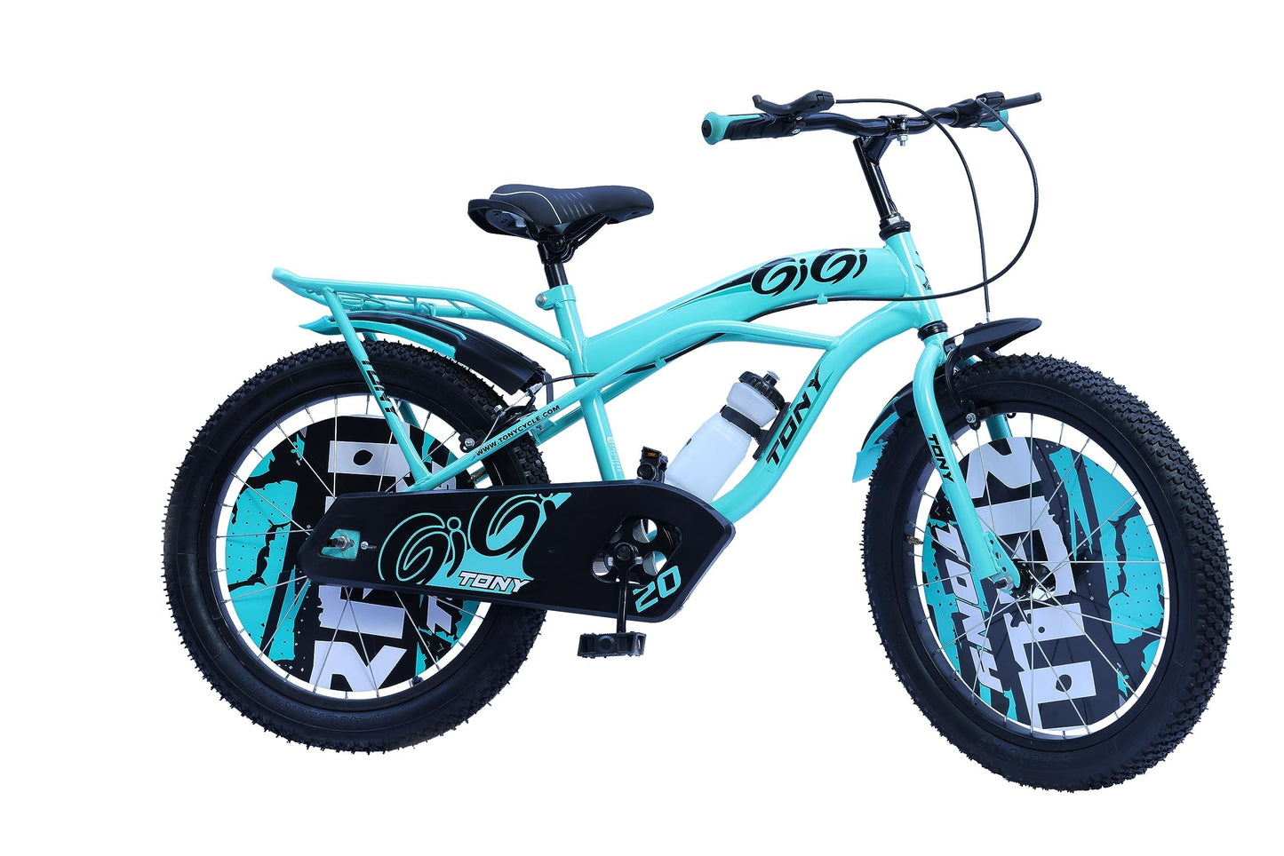 TONY RAW Bicycles Sports BMX Single Speed 20T Cycle for Kids 7 to 10 Years Boys & Girls with Side Stand Sea Green 