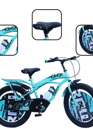 TONY RAW Bicycles Sports BMX Single Speed 20T Cycle for Kids 7 to 10 Years Boys & Girls with Side Stand Sea Green 