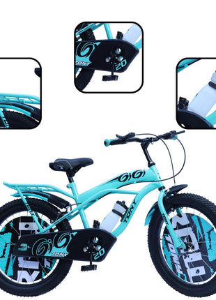 TONY RAW Bicycles Sports BMX Single Speed 20T Cycle for Kids 7 to 10 Years Boys & Girls with Side Stand Sea Green 