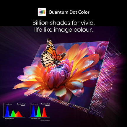 TOSHIBA 108 cm (43 inches) E38RP Series Full HD Ready Smart QLED Google TV 43E38RP 