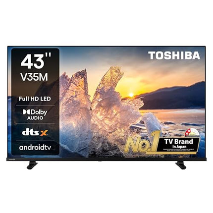 TOSHIBA 108 cm (43 inches) V Series Full HD Smart Android LED TV 43V35MP (Black) 