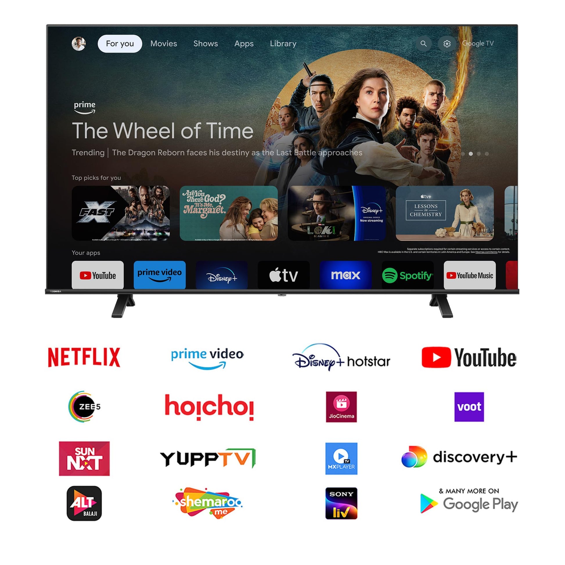 TOSHIBA 139 cm (55 inches) C350NP Series 4K Ultra HD Smart LED Google TV 55C350NP (Black) 