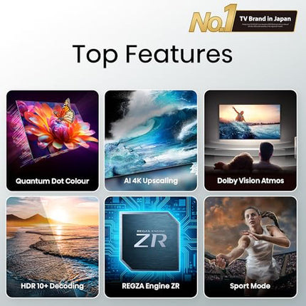 TOSHIBA 164 cm (65 inches) M450RP Series 4K Ultra HD Smart QLED TV 65M450RP (Black) 