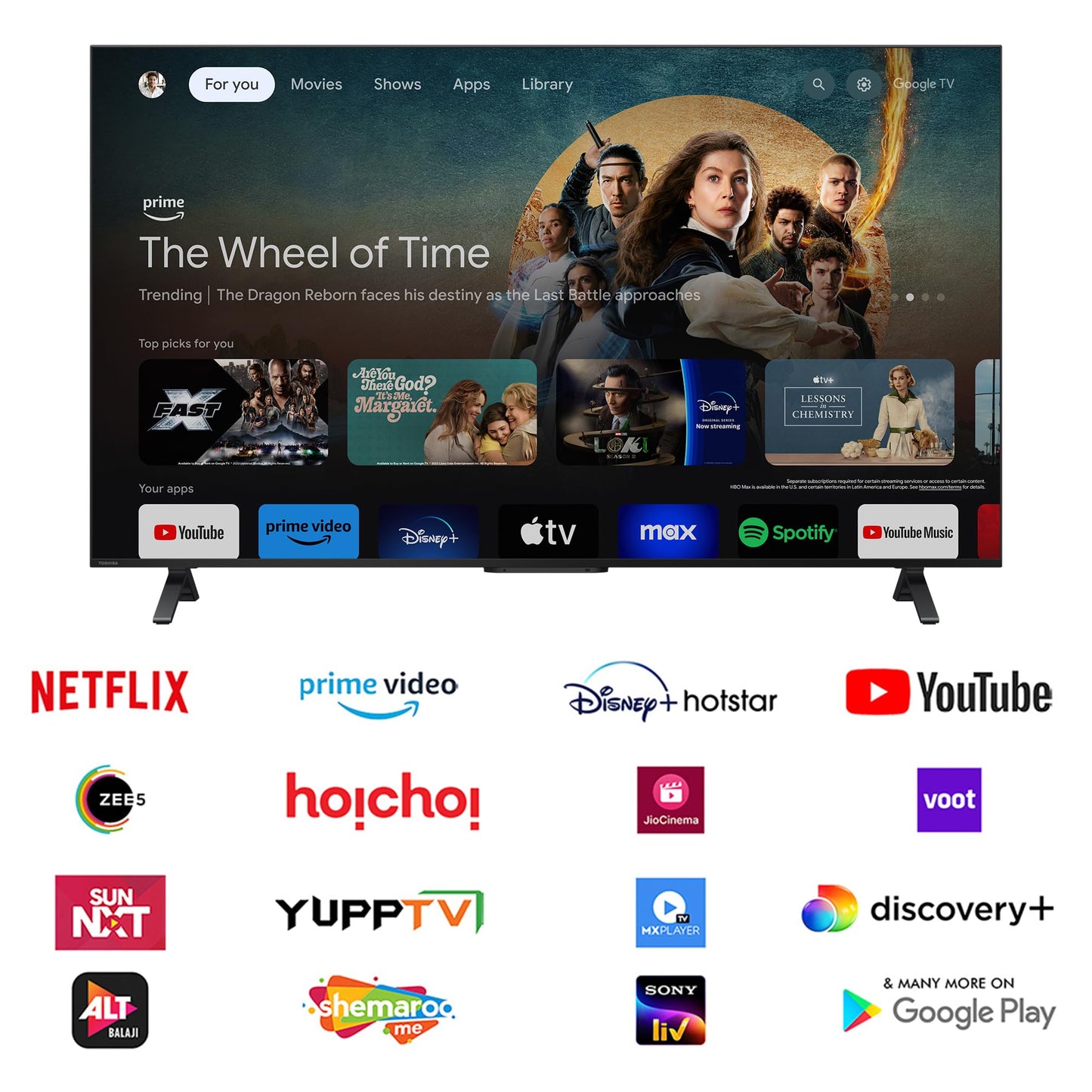 TOSHIBA 164 cm (65 inches) M550NP Series 4K Ultra HD Smart QLED Google TV 65M550NP 