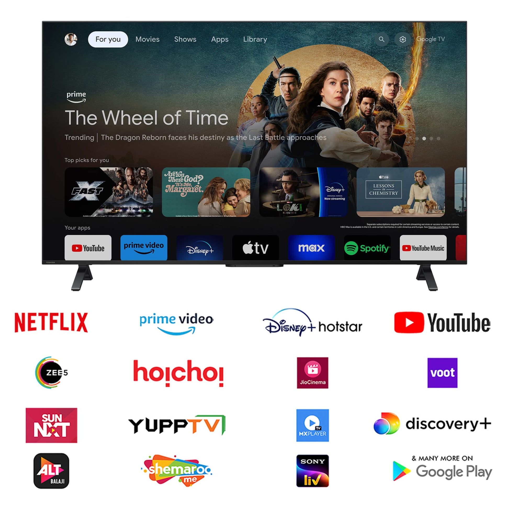 TOSHIBA 164 cm (65 inches) M550NP Series 4K Ultra HD Smart QLED Google TV 65M550NP 