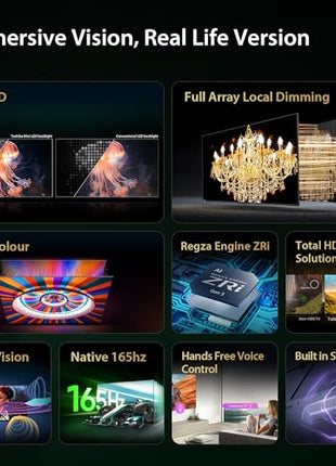 TOSHIBA 164 cm (65 inches) Z770RP Series 4K Ultra HD Smart MiniLED QLED TV 65Z770RP (Black) 