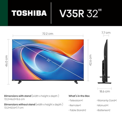 TOSHIBA 80 cm (32 inches) V Series HD Ready Smart LED TV 32V35RP (Black) 