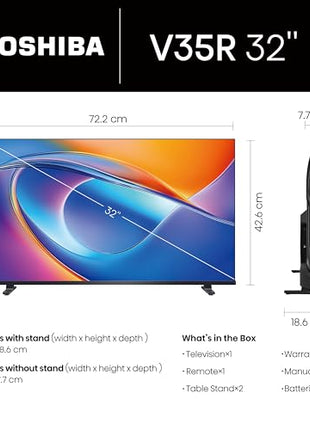 TOSHIBA 80 cm (32 inches) V Series HD Ready Smart LED TV 32V35RP (Black) 