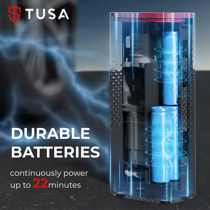 TUSA Cordless Tyre Inflator - 6000 mAh Battery - 2X Faster Inflation - Dual Mode (Battery & 12V Car Port), 150PSI Air Compressor for Cars, Bikes, Motorcycles, Balls, and Inflatables (Red) 