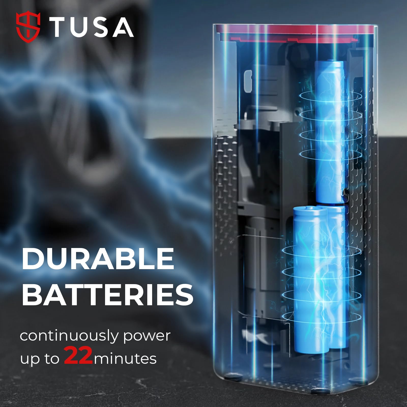 TUSA Cordless Tyre Inflator - 6000 mAh Battery - 2X Faster Inflation - Dual Mode (Battery & 12V Car Port), 150PSI Air Compressor for Cars, Bikes, Motorcycles, Balls, and Inflatables (Red) 