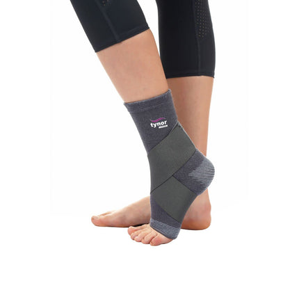 TYNOR Ankle Binder, Grey, Large, 1 Unit Wrist Brace with Thumb for wrist support, Grey, Universal Size, Non toxic,1 Unit 