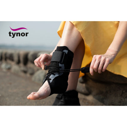 TYNOR Ankle Brace, Black, Medium, 1 Unit 