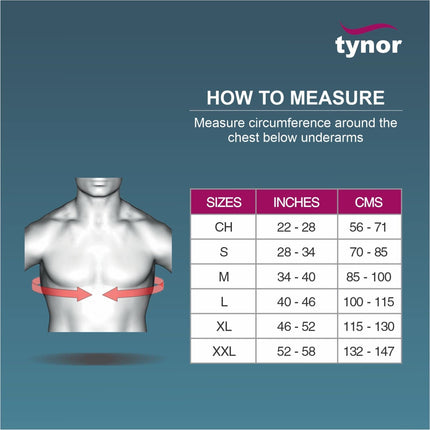 TYNOR Clavicle Brace with Fastening Tape, for Posture Correction & Collar Bone Support | Comfortable & Adjustable Shoulder Strap Brace for Fractures, Pain Relief & Recovery – Pack of 1 (Grey, Large) 