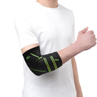 TYNOR Elbow Support Air Pro, for Sports, Gym, Running & Workout | Provide Stability & Pain Relies for Men & Women (Black & Green, Large, 1 Unit) 
