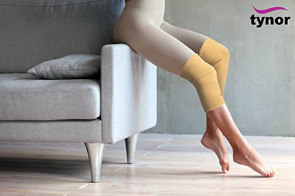 TYNOR Knee Cap, Beige, Large, Pack of 2 