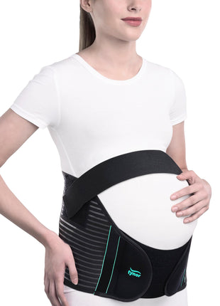 TYNOR Pregnancy Support | Maternity Belt for Lower Back Pain Relief & Posture Support | Adjustable, Comfortable Design for Pregnent Women | Pack of 1 (Black, XL) 