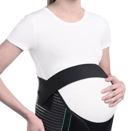 TYNOR Pregnancy Support | Maternity Belt for Lower Back Pain Relief & Posture Support | Adjustable, Comfortable Design for Pregnent Women | Pack of 1 (Black, XL) 