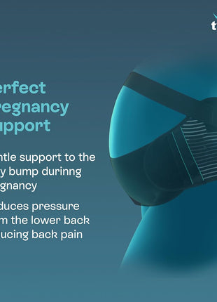 TYNOR Pregnancy Support | Maternity Belt for Lower Back Pain Relief & Posture Support | Adjustable, Comfortable Design for Pregnent Women | Pack of 1 (Black, XL) 