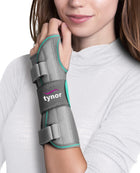 TYNOR Wrist & Forearm Splint, for Pain Relief and Support | Adjustable Compression Brace for Carpal Tunnel, Arthritis, Sprains & Injuries | Comfortable for Left Hand – Pack of 1 (Grey, Large) 