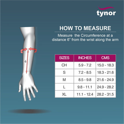 TYNOR Wrist & Forearm Splint, for Pain Relief and Support | Adjustable Compression Brace for Carpal Tunnel, Arthritis, Sprains & Injuries | Comfortable for Left Hand – Pack of 1 (Grey, Large) 
