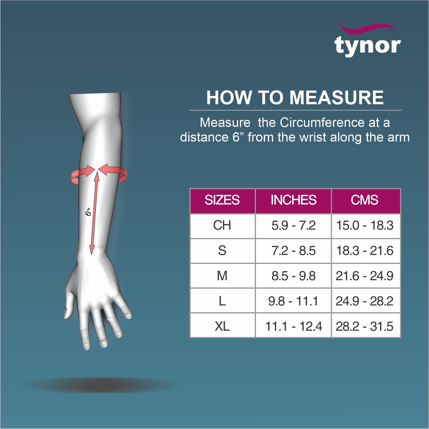 TYNOR Wrist & Forearm Splint, for Pain Relief and Support | Adjustable Compression Brace for Carpal Tunnel, Arthritis, Sprains & Injuries | Comfortable for Left Hand – Pack of 1 (Grey, Large) 