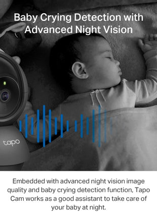 Tapo 2K 3MP Pan/Tilt Indoor Wireless Security Camera for Baby Monitor,Pet Camera|Motion Detection & Tracking|2-Way Audio|Cloud & SD Card Storage|Works w/Alexa & Google Home|Black C211 