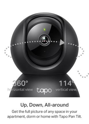 Tapo 2K 3MP Pan/Tilt Indoor Wireless Security Camera for Baby Monitor,Pet Camera|Motion Detection & Tracking|2-Way Audio|Cloud & SD Card Storage|Works w/Alexa & Google Home|Black C211 