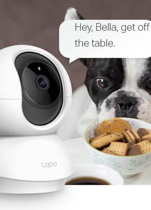 Tapo C200 360° 2MP 1080p Full HD Pan/Tilt Home Security Wi-Fi Smart Camera| Alexa Enabled| 2-Way Audio| Night Vision| Motion Detection| Sound and Light Alarm| Indoor CCTV White 