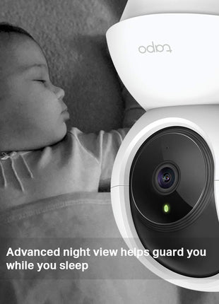 Tapo C200 360° 2MP 1080p Full HD Pan/Tilt Home Security Wi-Fi Smart Camera| Alexa Enabled| 2-Way Audio| Night Vision| Motion Detection| Sound and Light Alarm| Indoor CCTV White 